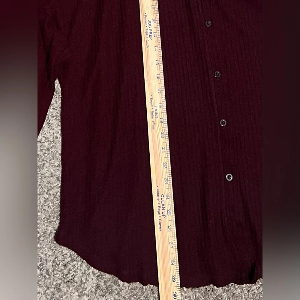 Indigo Thread Burgundy Long Sleeve Button Down Cardigan Sweater! Size 1X.